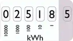 Digital electricity meter read the number reads 2518