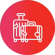 Person with suitcase icon